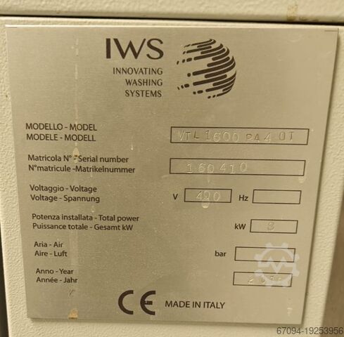 Vertikale Waschmaschine mit offenem Oberteil IWS VTL1600-PA4-OT