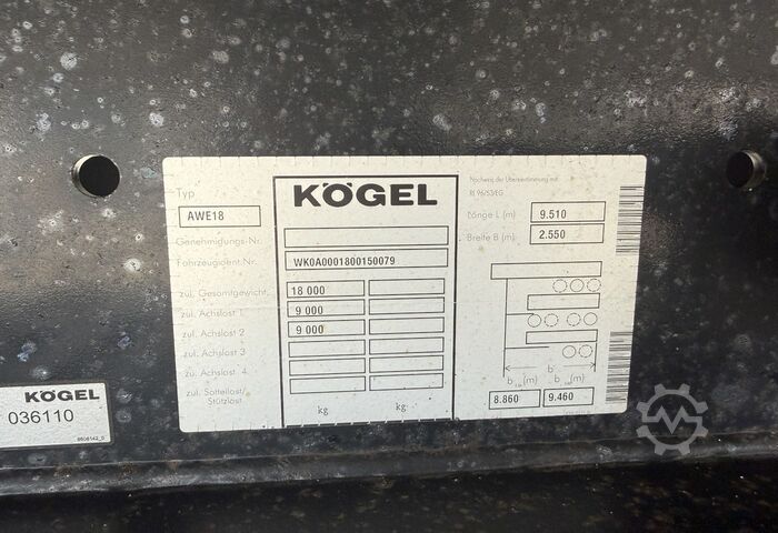 2012 Kögel AWE18 Carrier / HB Kögel AWE18 Carrier / HB / Swiss-Vehicle