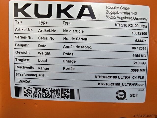 Industrieroboter Roboter Kuka KUKA KR210 R3100 ultra mit 4,5m Linearachse