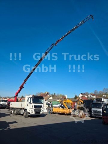 LKW mit Pritsche (offen) MAN TGS 35.460 / 8X4 / 28m Kran Fassi 365 + Flyjib