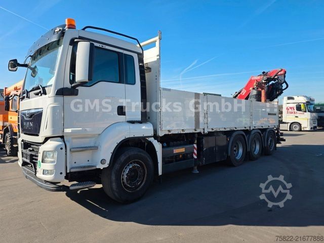 LKW mit Pritsche (offen) MAN TGS 35.460 / 8X4 / 28m Kran Fassi 365 + Flyjib