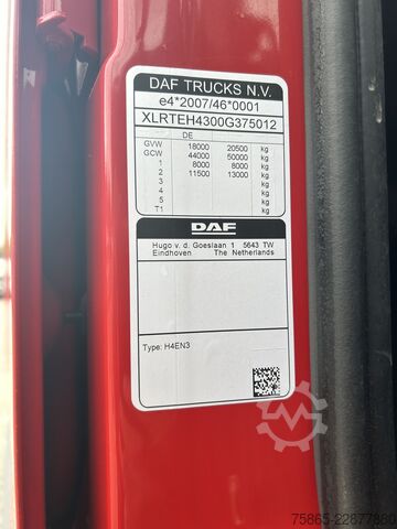 Standard-SZM DAF XF 480 FT Super Space Cab / 324 dkm / 2 Tanks /...