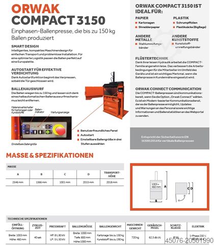 Ballenpresse Orwak Compactor 3150