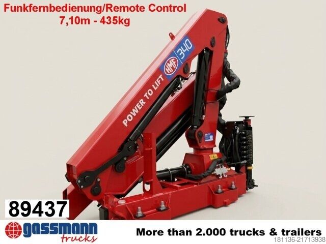Truck mounted crane  HMF 340-K3 RC, Funk