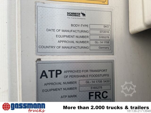 Reefer semitrailer Schmitz SKO 24/L-13.4 FP 45 Cool, Mega, Carrier,