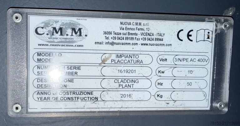 Twin Head Weld Overlay Cladding Line Nuova CMM 