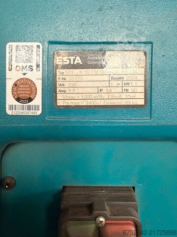 Welding smoke suction ESTA SRF K 10 FM - mobile Schweißabsaugung