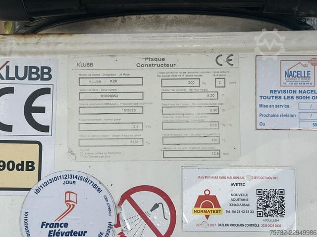 Lkw-Arbeitsbühne Renault Master  Bühne KLUBB 11m   2 Personen Korb 200kg