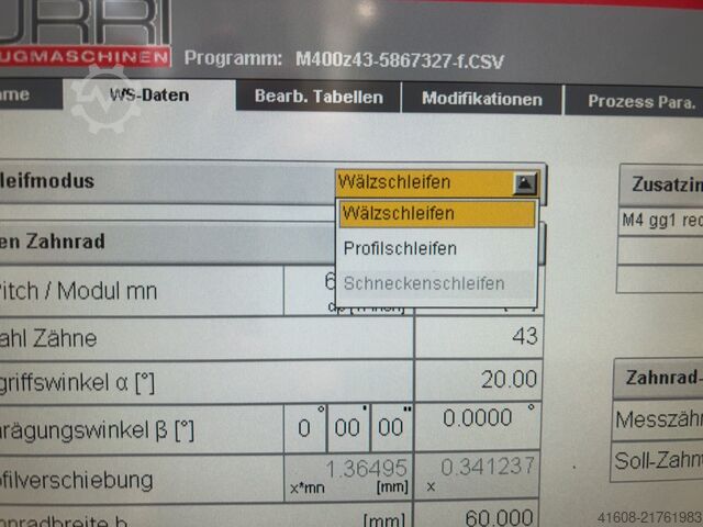 CNC Zahnflankenschleifmaschine Burri BZ 331