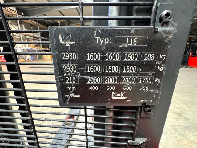 2019, serviced; next safety inspection (UVV) due 06/2027; 4,538 operating hours Linde L16i