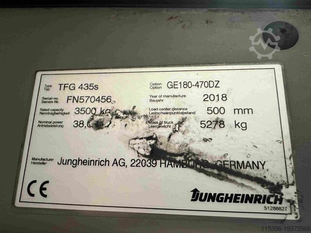 Treibgasstapler Jungheinrich TFG 435s - TRIPLEX 4,7 m