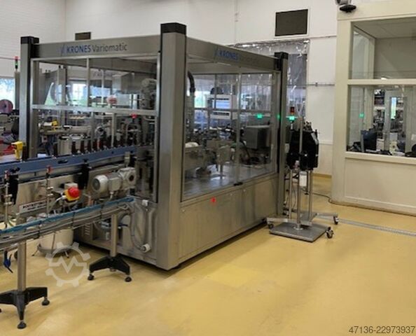 Filling line for glass bottles with ROPP cap komplette Linie ab Lager Fimer, Kettner, Krones, Arol 