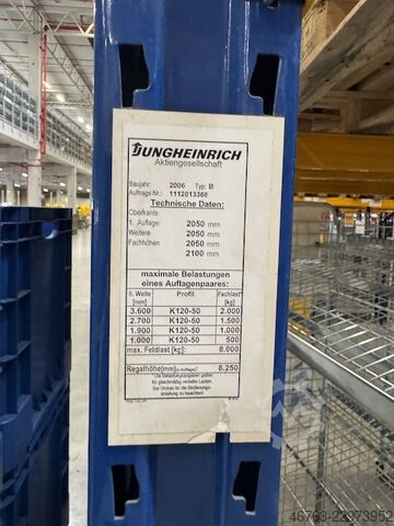 Pallet rack frame height approx. 8m, 500kg Jungheinrich Typ: B