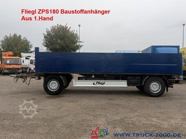 Anhänger mit Pritsche & Plane Fliegl ZPS180 Baustoffanhänger SAF Achsen + aus 1. Hand