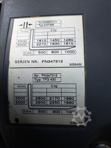 Forklift Jungheinrich Treibgasstabler TFG 430