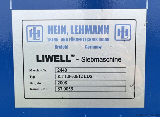 Flip-Flow Vibrating Screen Hein Lehmann Liwell KT 1.0-3.0/12 EDS