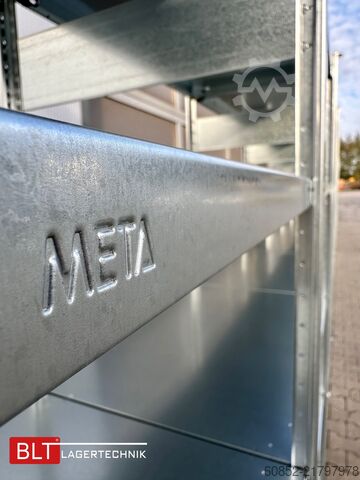 Modular shelf ca. 60,06 lfm. Fachbodenregale META H: 200 cm , T: 40 cm , 150 kg pro Ebene