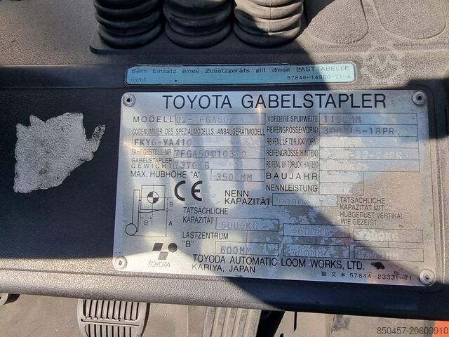 LPG Forklifts Toyota 02-7FGA50