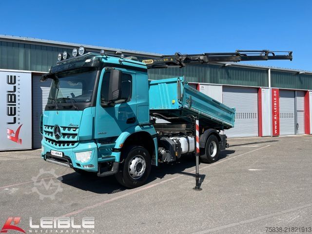 Tipper truck MERCEDES-BENZ Arocs 1832 Kipper+ Kran Palfinger PK9501*205TKM*