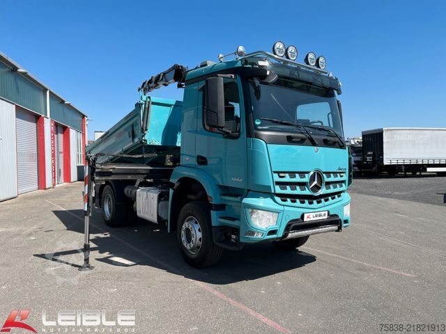 Tipper truck MERCEDES-BENZ Arocs 1832 Kipper+ Kran Palfinger PK9501*205TKM*