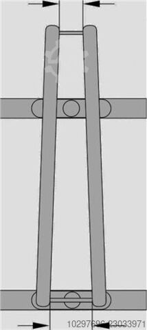 Bicycle hoop rack, single-sided, 90° - 1 unit  