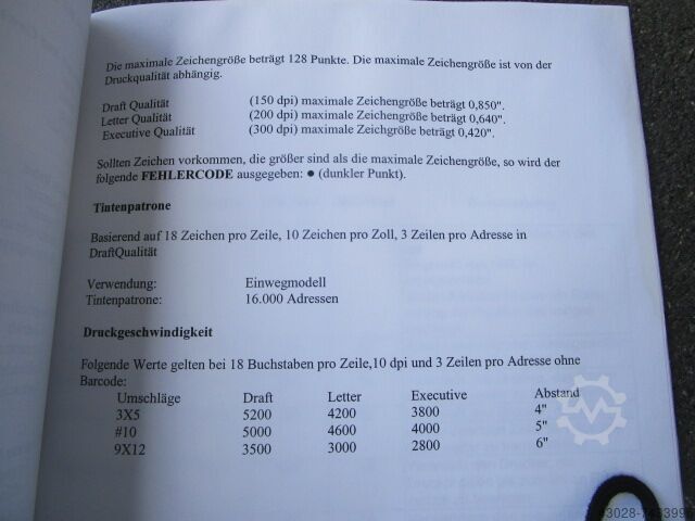 ADRESSIERER BRYCE BOS 13K