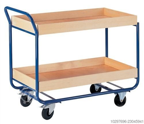 Table trolley with 2 wood-based panels - 1 unit  