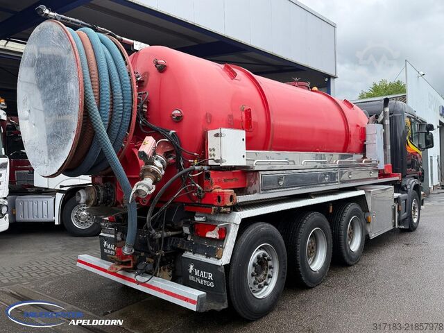 Vacuum truck Scania G480 8x4, Naafreductie, 199.500 km, Kipper