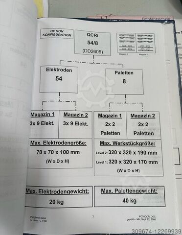 Senkerodiermaschine CHARMILLES Roboform 35 P Roboter Automation