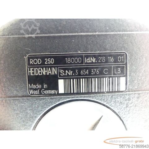 Component Heidenhain ROD 250 18000 . 21311601 SN: 3654376C / L3 6 Mon. Gewährl.