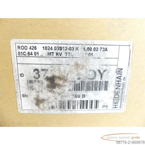 Component Heidenhain ROD 426 1024 03S12-03 Drehgeber . 376 846-DY - ! -