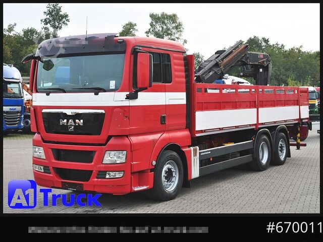 LKW mit Pritsche (offen) MAN TGX 26.400, Hiab Kran, Lenk-Liftachse,