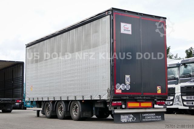 Open trailer with tarp LECITRAILER R3EC Pritsche Plane SAF Achsen