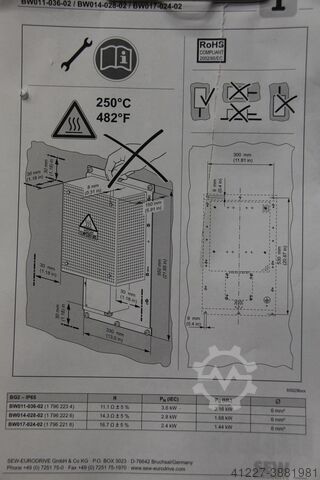 Braking resistor SEW-EURODRIVE BW017-024-02