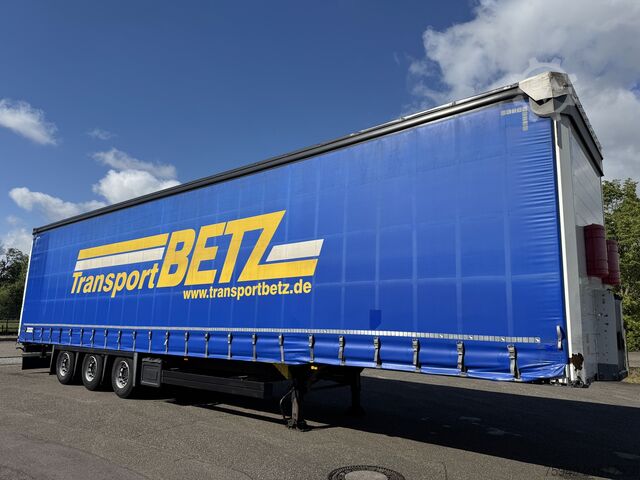 Open semitrailer with tarp Schmitz Cargobull SCS 24/L Mega, Liftachse, 3m Hubdach