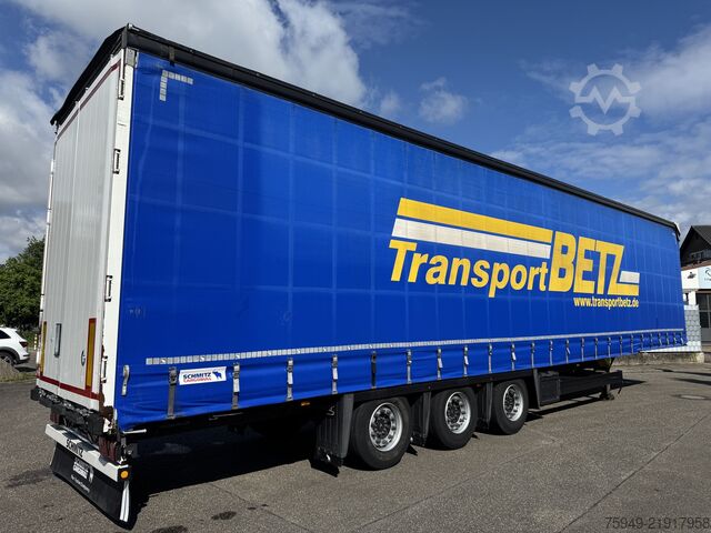 Open semitrailer with tarp Schmitz Cargobull SCS 24/L Mega, Liftachse, 3m Hubdach