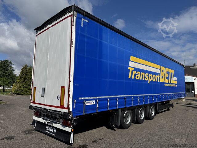 Open semitrailer with tarp Schmitz Cargobull SCS 24/L Mega, Liftachse, 3m Hubdach