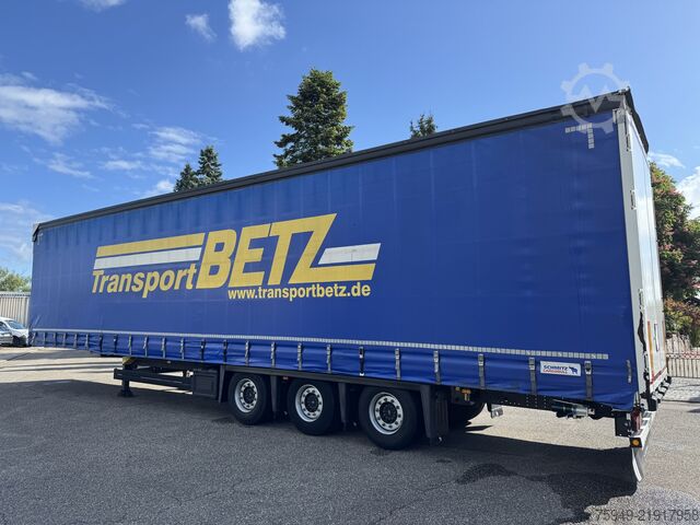 Open semitrailer with tarp Schmitz Cargobull SCS 24/L Mega, Liftachse, 3m Hubdach