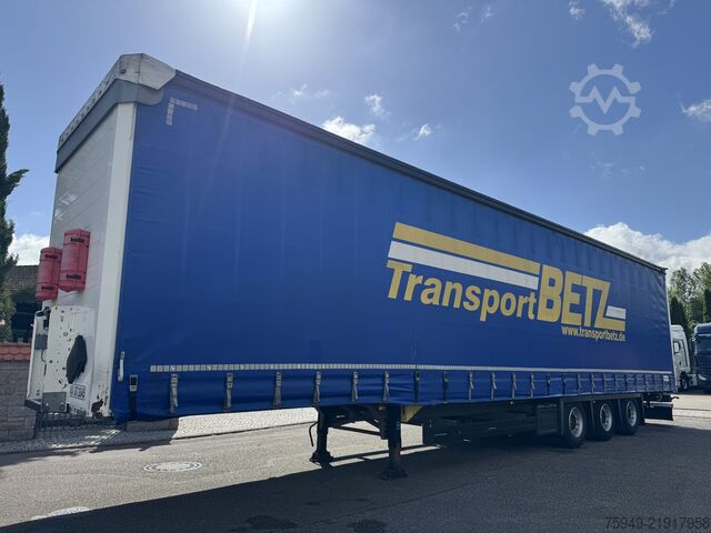 Open semitrailer with tarp Schmitz Cargobull SCS 24/L Mega, Liftachse, 3m Hubdach