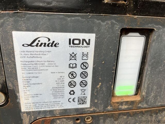 Electric 4-wheel forklift Linde E20PL-02