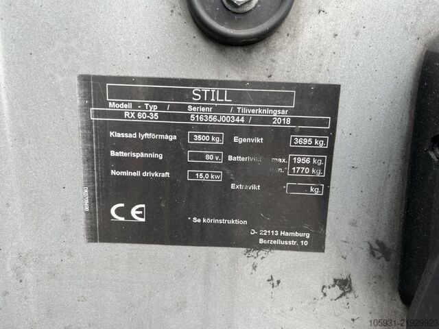 Electric 4-wheel forklift Still RX60-35