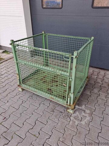 Gitterbox stapelbar und einklappbar Gitterbox 1200 x 1000 mm - faltbar