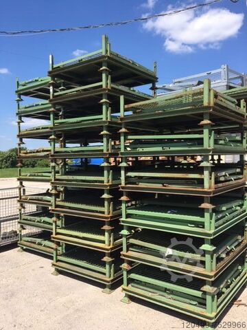 Gitterbox stapelbar und einklappbar Gitterbox 1200 x 1000 mm - faltbar