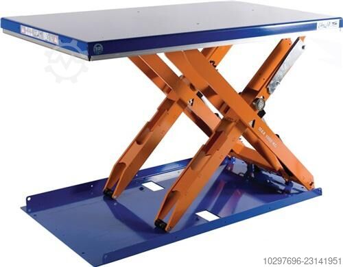 Flat scissor lift table, ground-level platform – 1 unit  