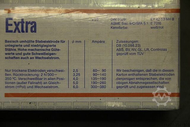 Stabelektroden Schweißelektroden 4,0 x 450 OERLIKON Extra EY 42 53 Mn B