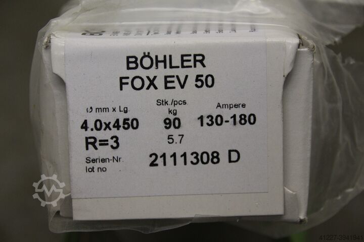 Stick electrodes, welding electrodes 4.0 x 450 Boehler FOX EV 50