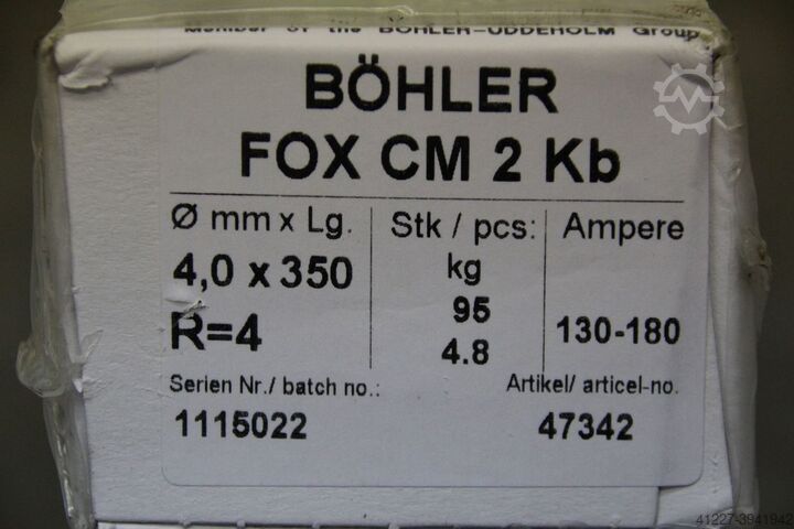 Stick electrodes, welding electrodes 4.0 x 350 Boehler FOX CM 2 Kb