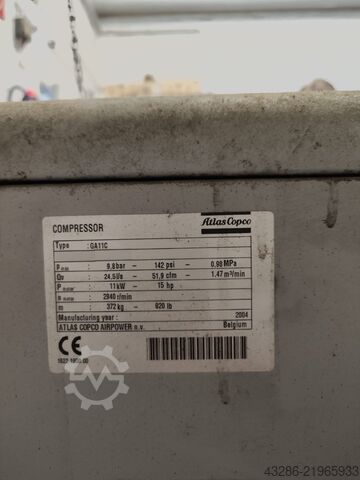 Atlas Copco compressor Atlas Copco GA 11C