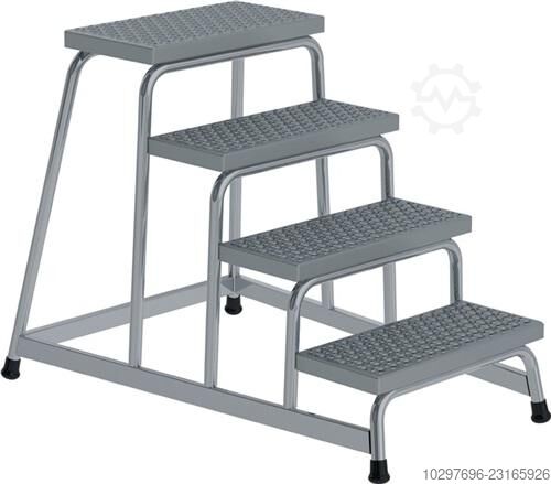 Work platform with 4 steps, accessible from one side – 1 unit Günzburger 