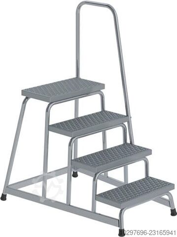 Work platform with 4 steps, accessible from one side – 1 unit Günzburger 